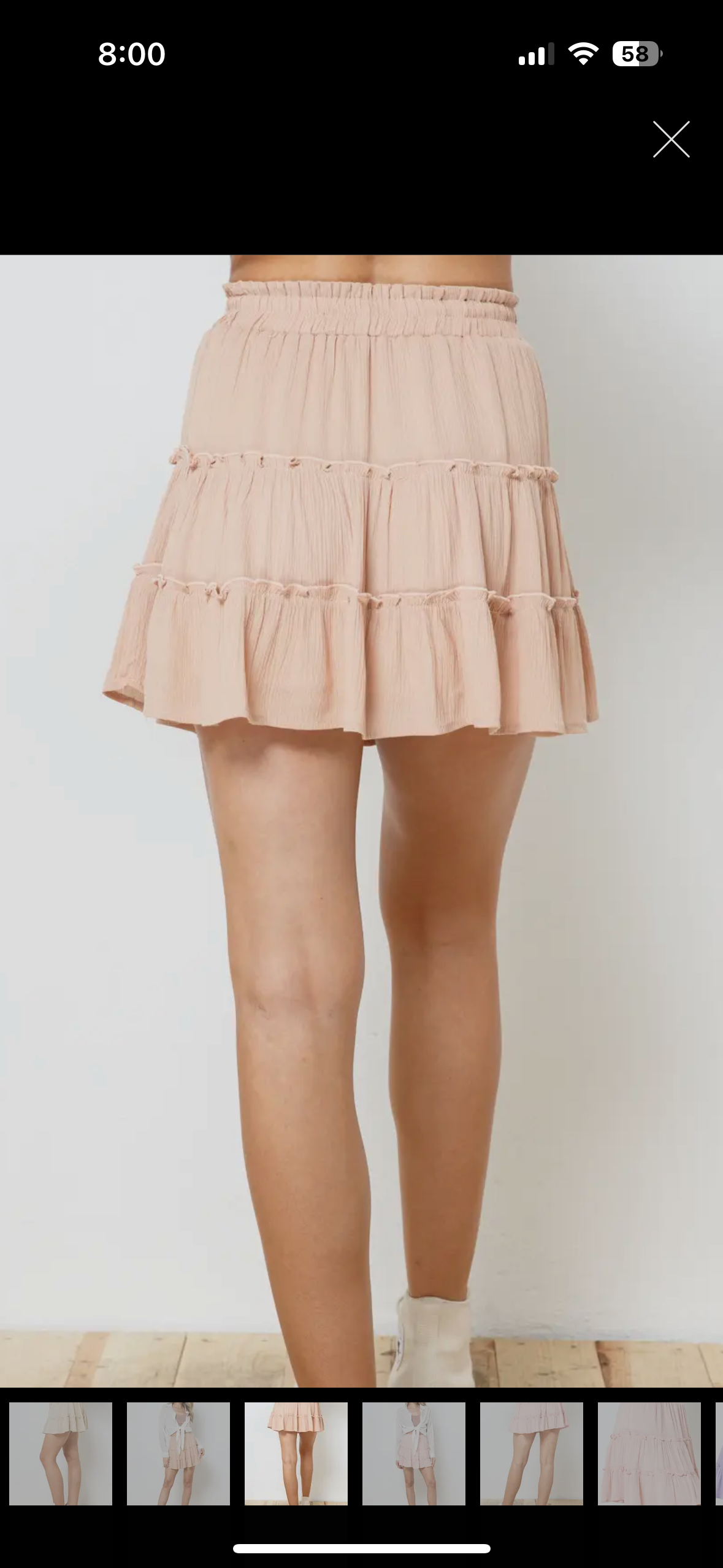 Peach Ruffle Skirt