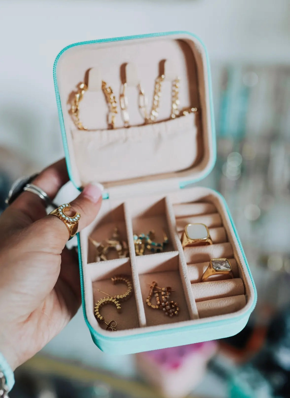 Cowhide Jewelry Case