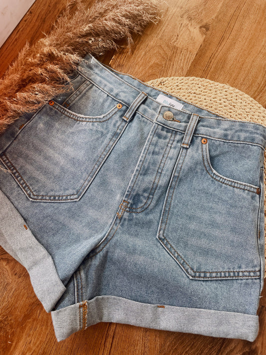 Western Pocket Jean Shorts