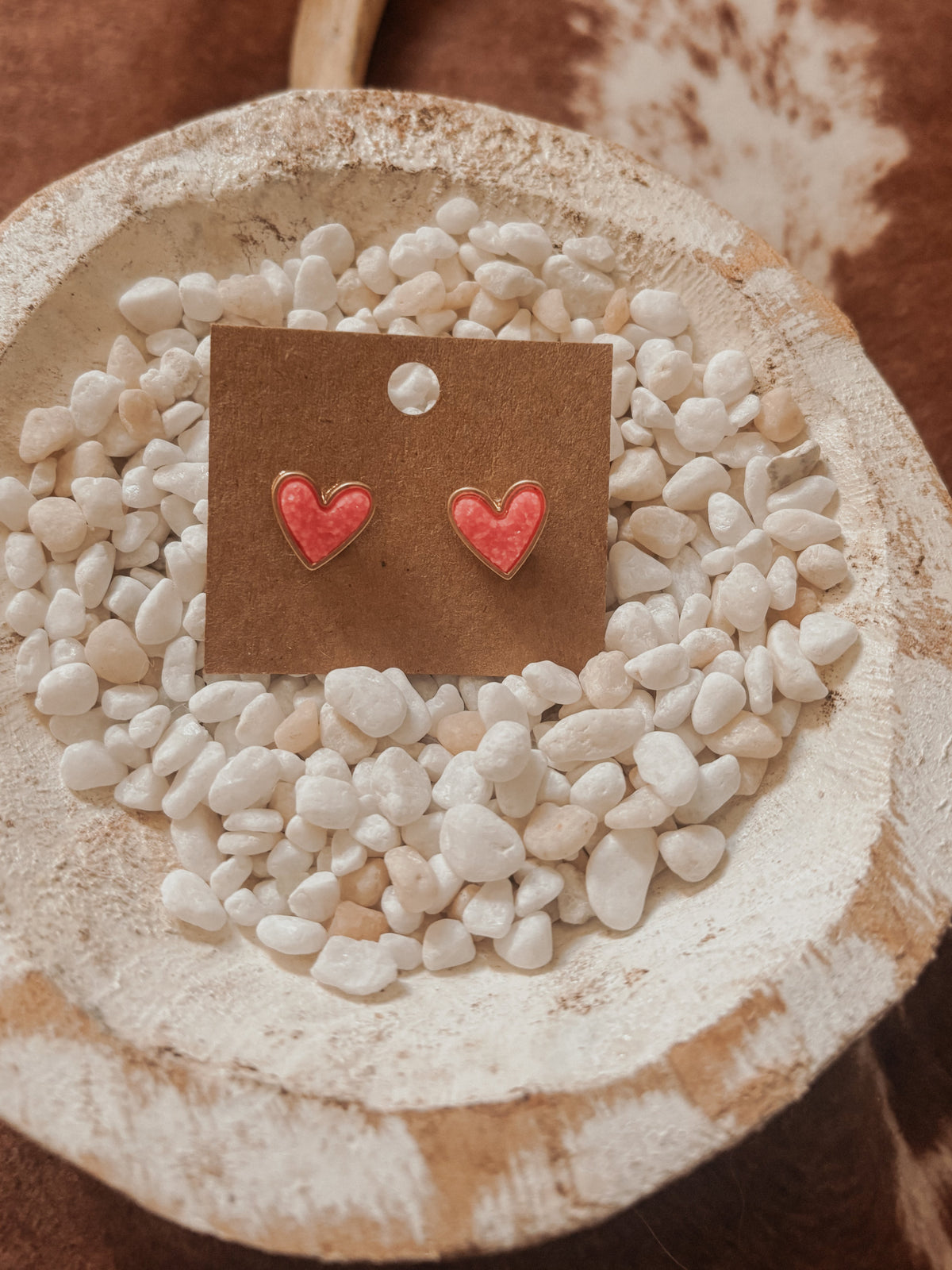 Pink Heart Earrings