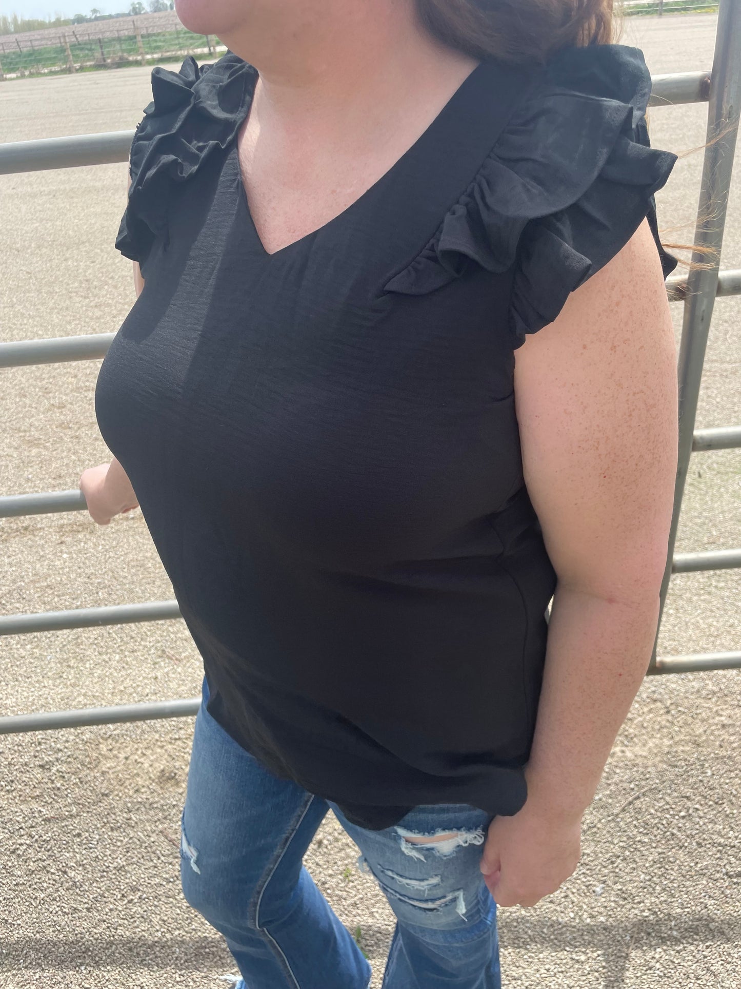 Ruffle Sleeve Top