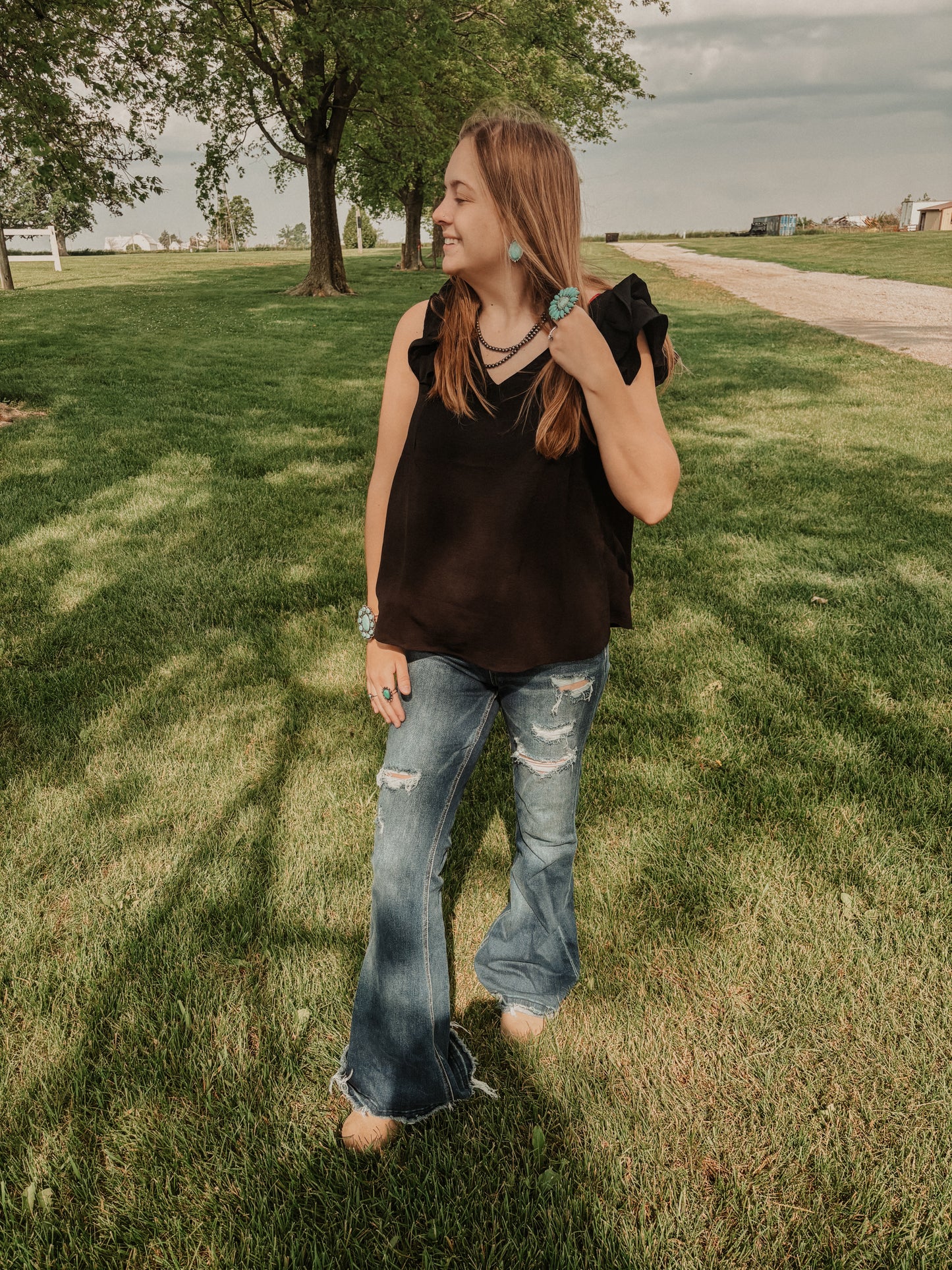 Ruffle Tiered Sleeve Top