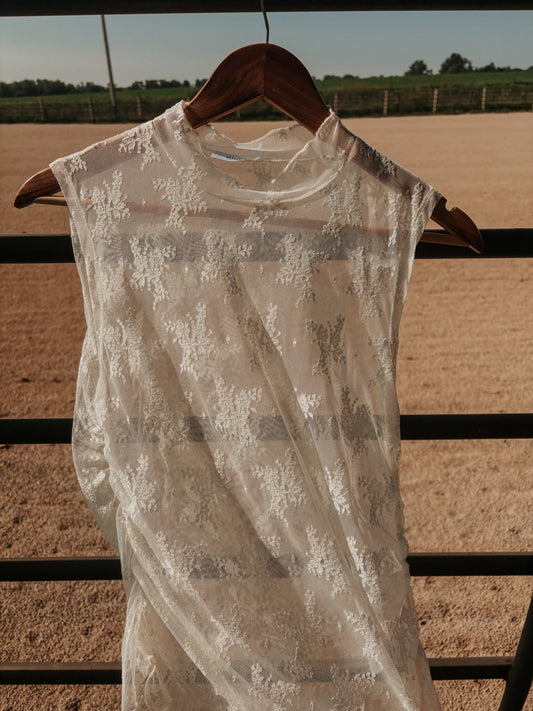 White Lace Tank