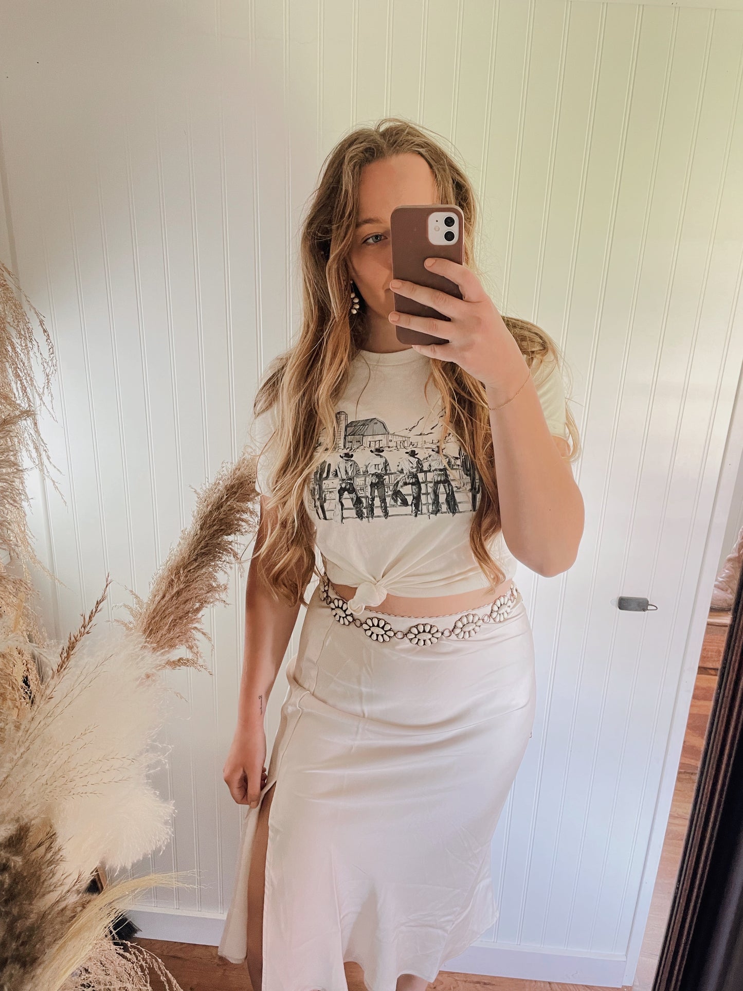 Satin Midi Skirt