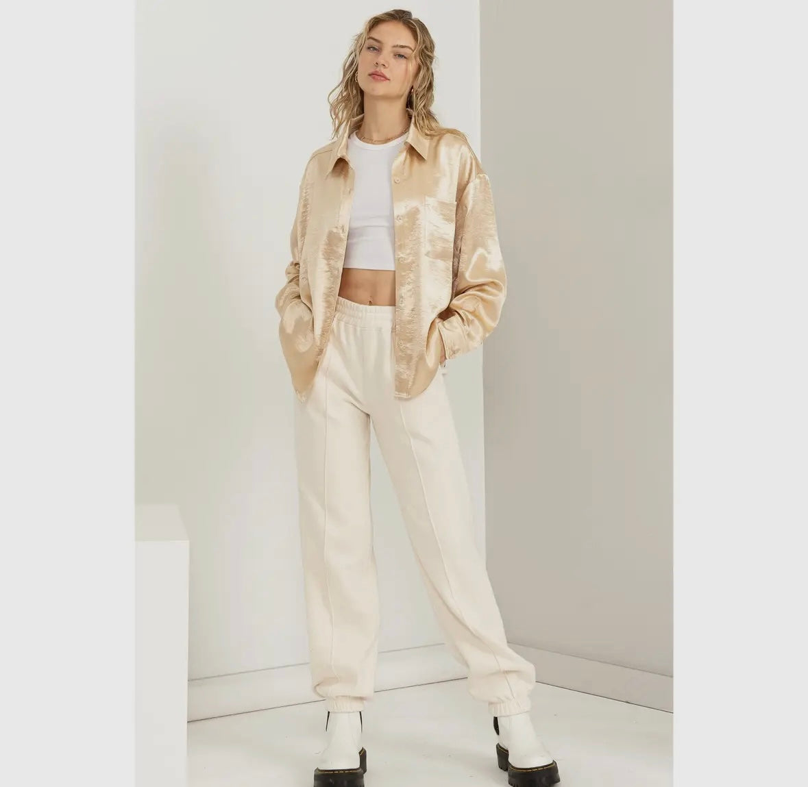 Cream Sweatpants
