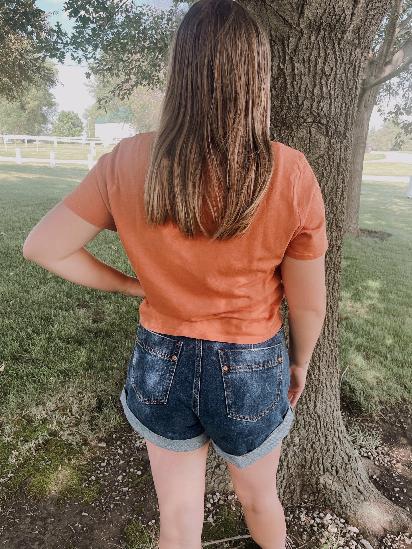 Blue Western Pocket Shorts