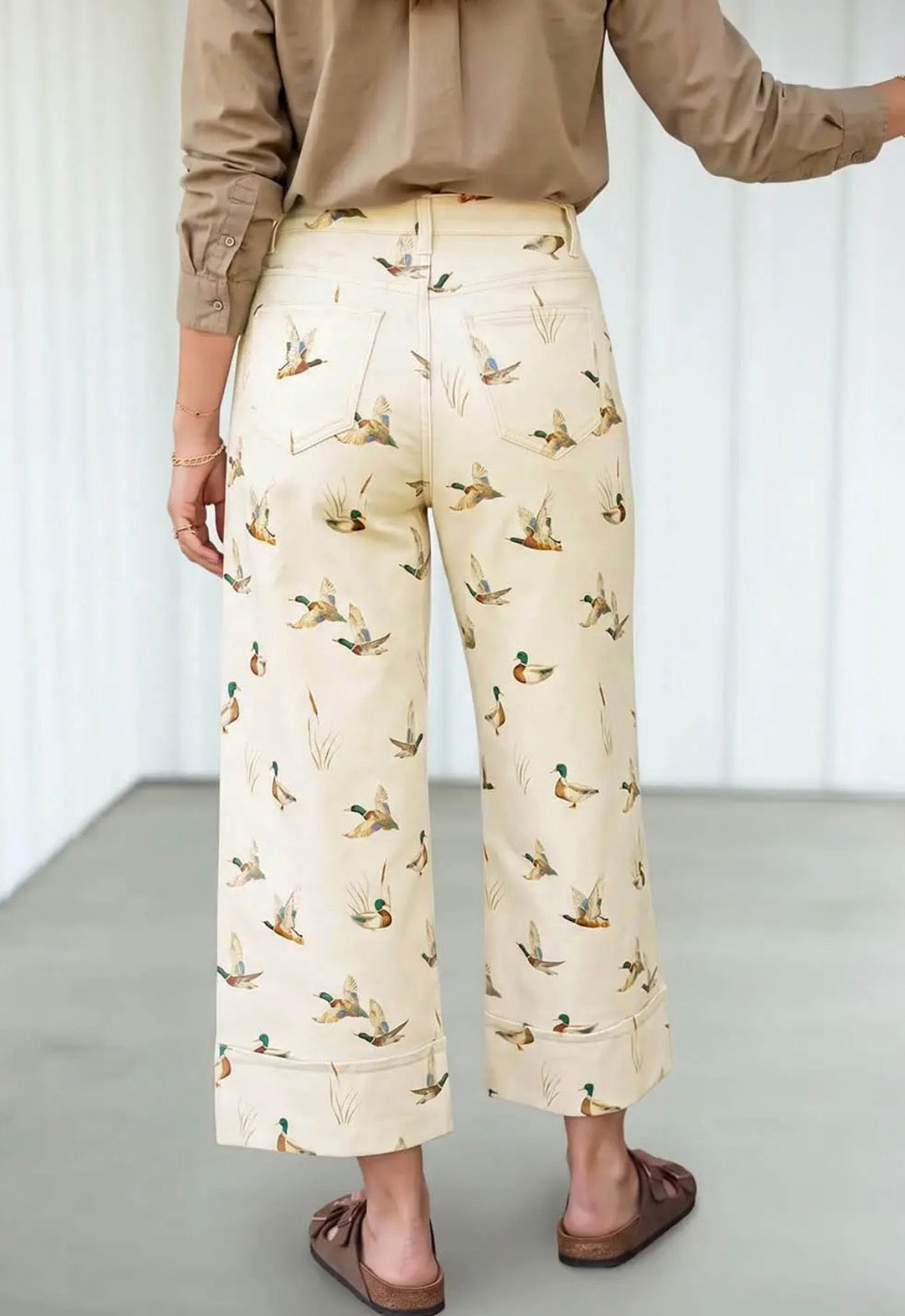 Mallard Cuff Wide Leg Jeans