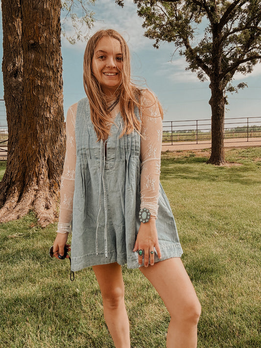 Denim Romper