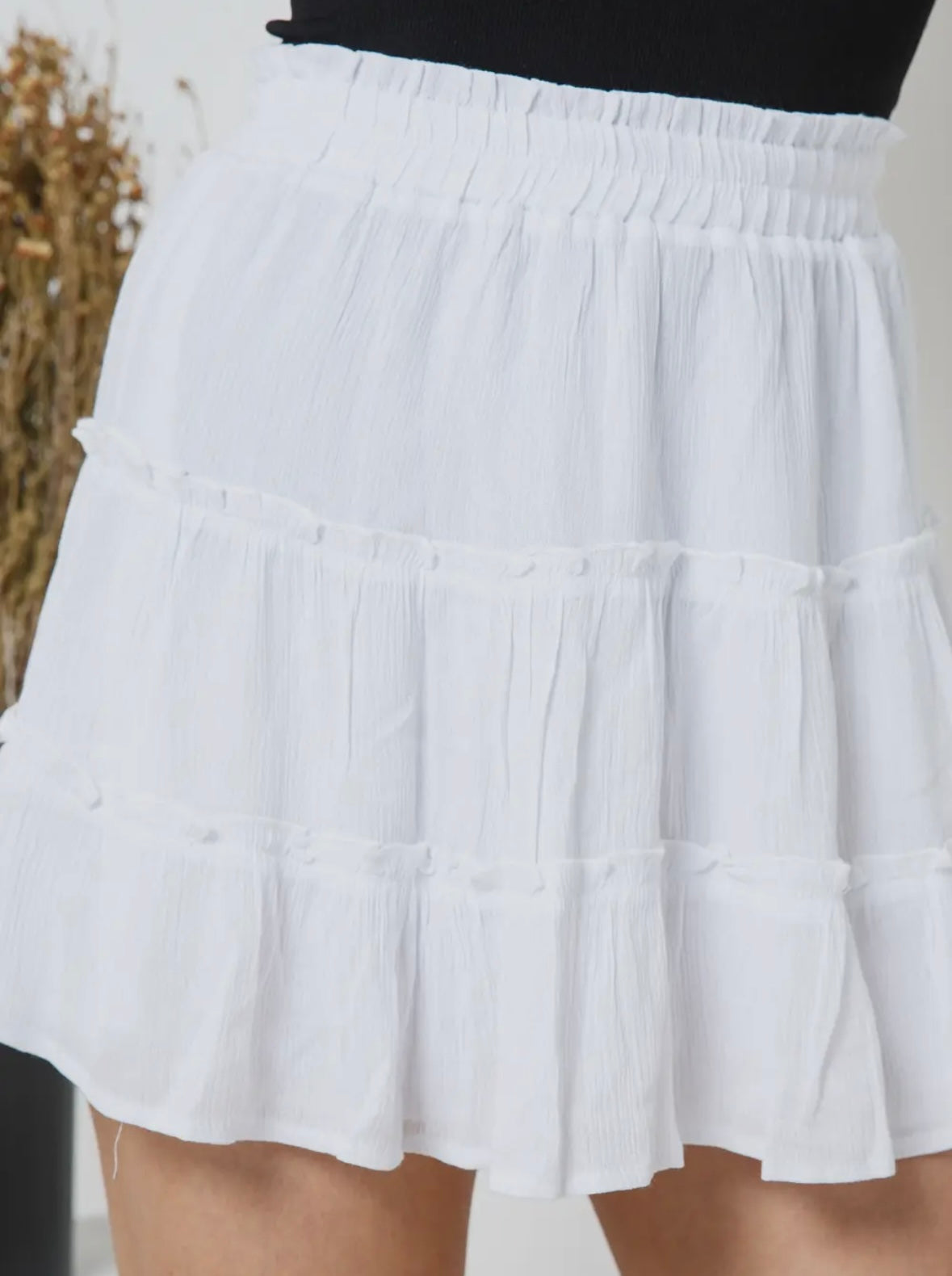 White Ruffle Skirt