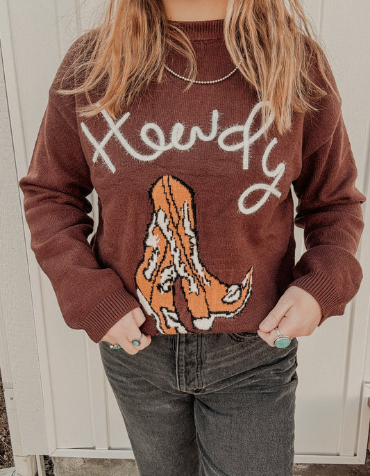 Howdy Boot Sweater