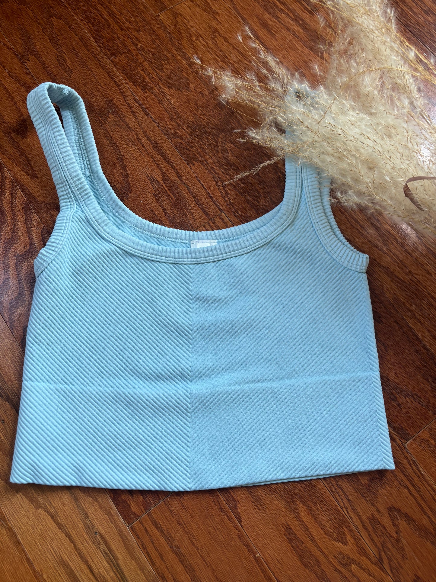 Blue Ribbed Tank