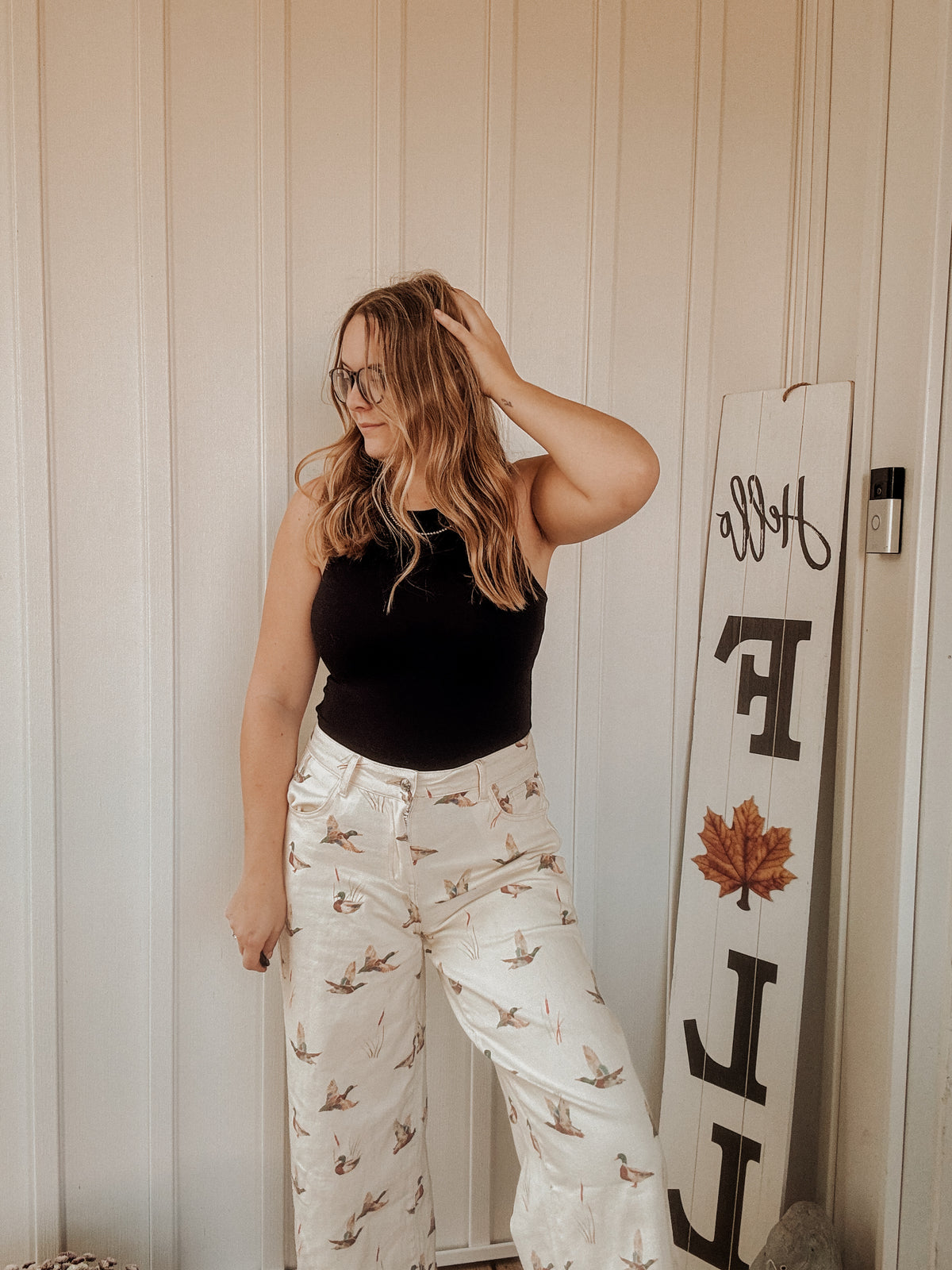 Mallard Cuff Wide Leg Jeans