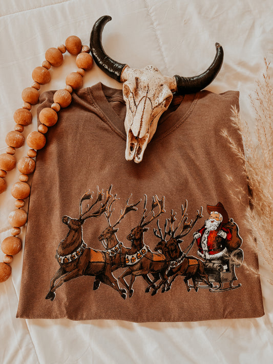 Santa Sleigh Graphic Tee