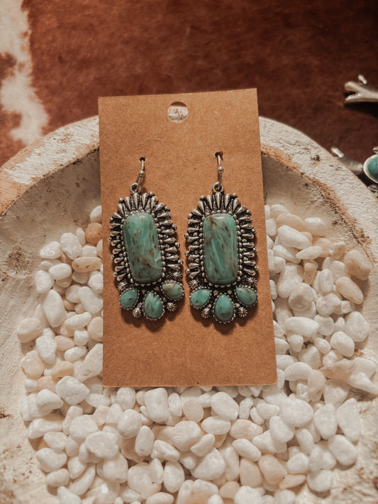 Turquoise Stone Earrings