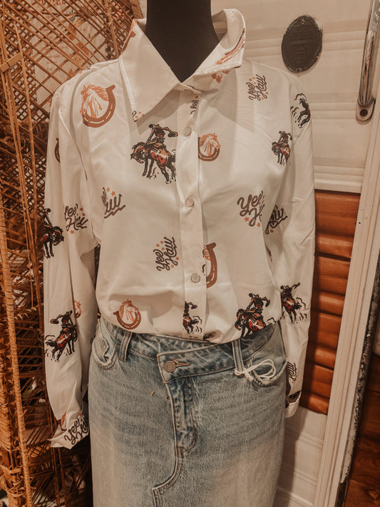 Yee Haw Button Up