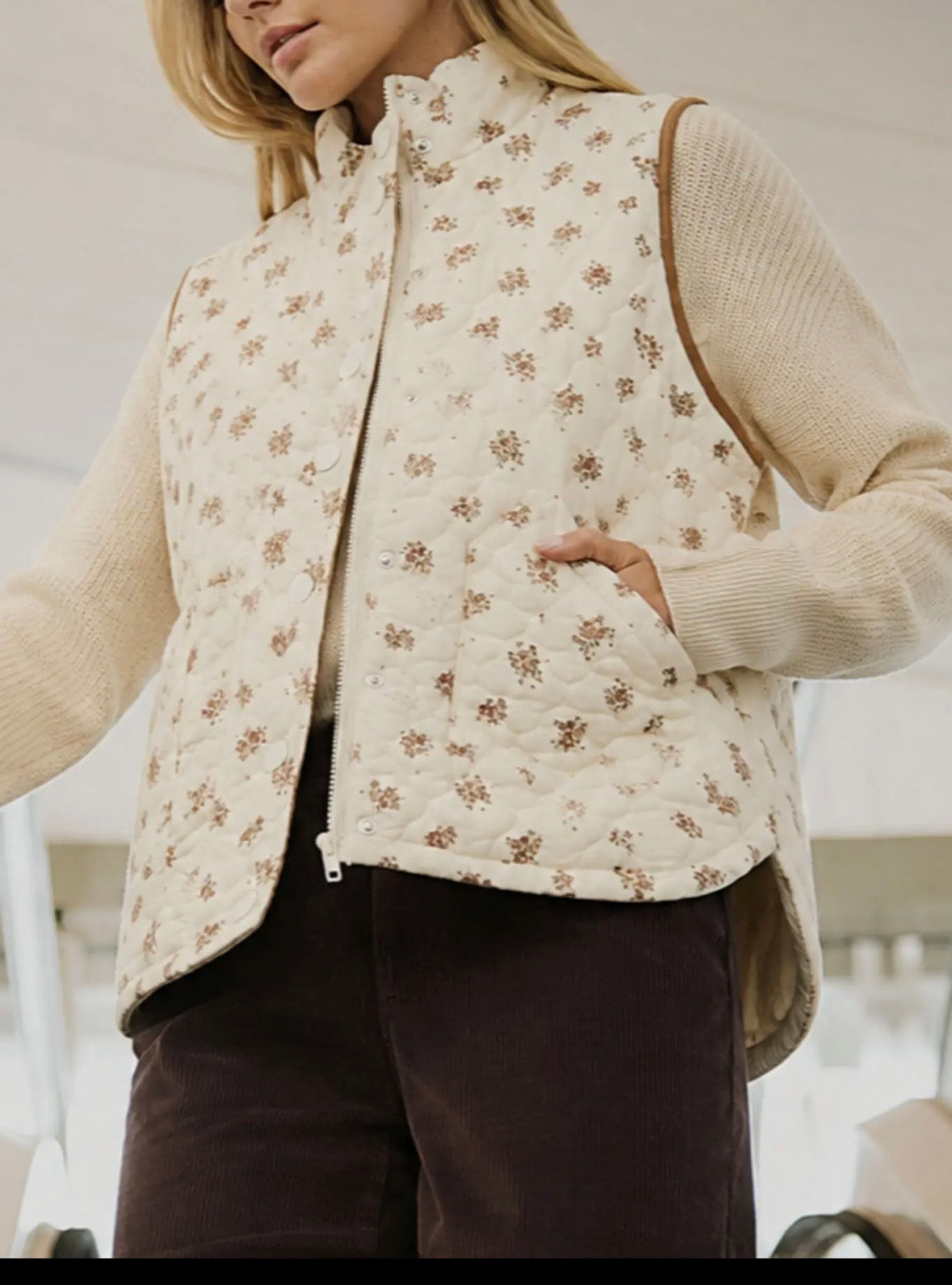 Floral Quilt Vest