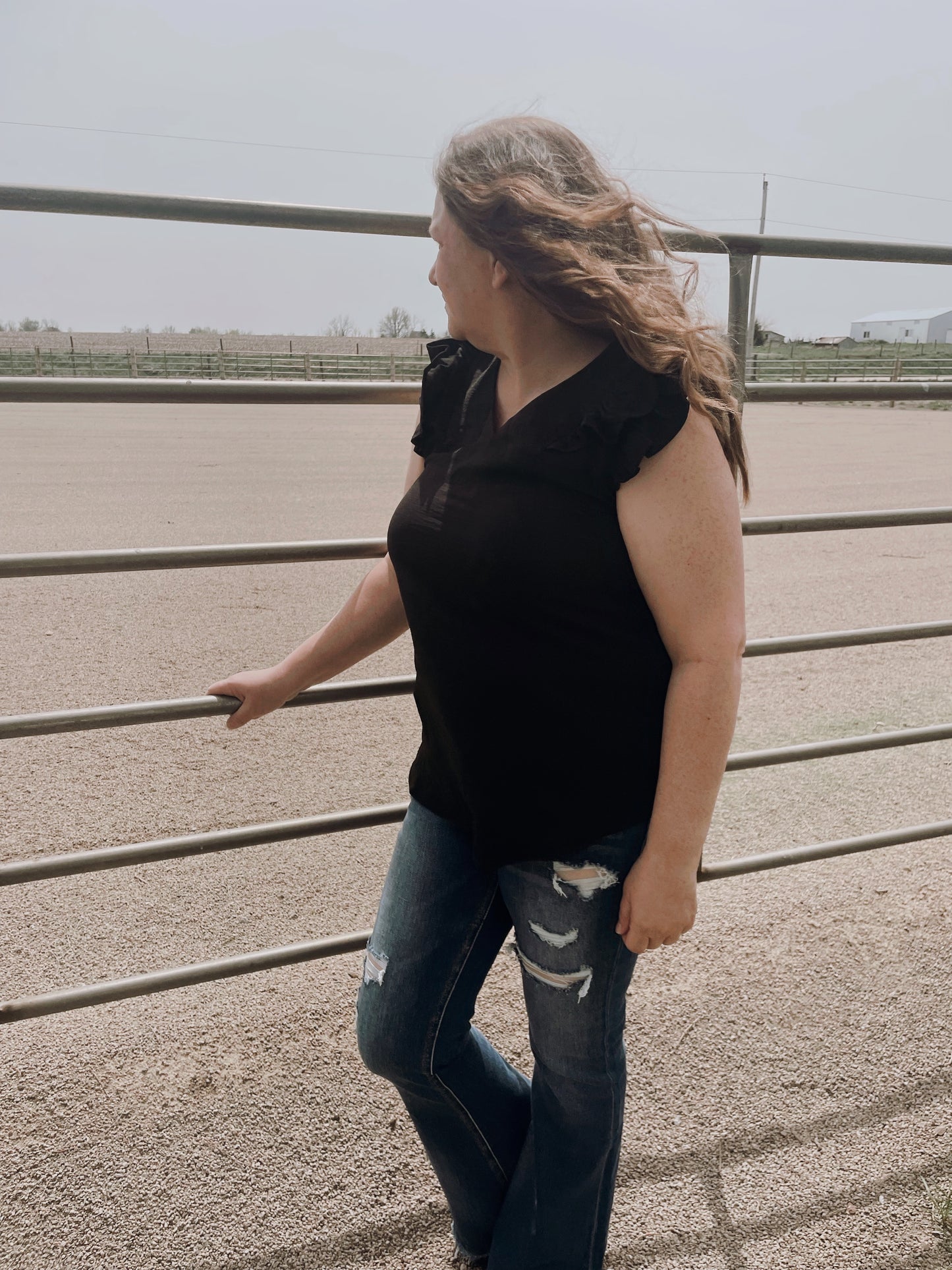 Ruffle Sleeve Top