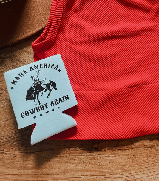 Make America Cowboy Again Can Cooler